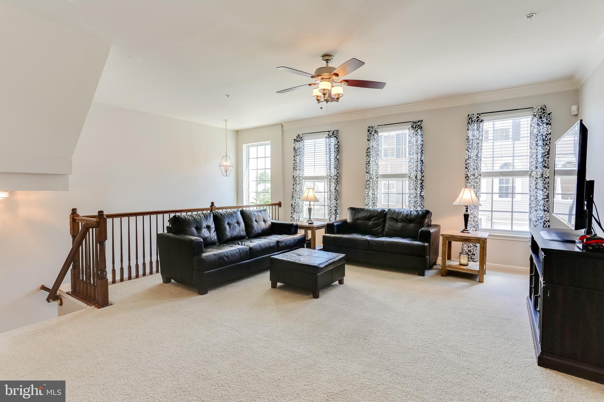 7128 Water Oak Road, Unit 244 Elkridge, MD 21075 - Photo 4 of 31 HUGE living room w/ tall windows & custom blinds