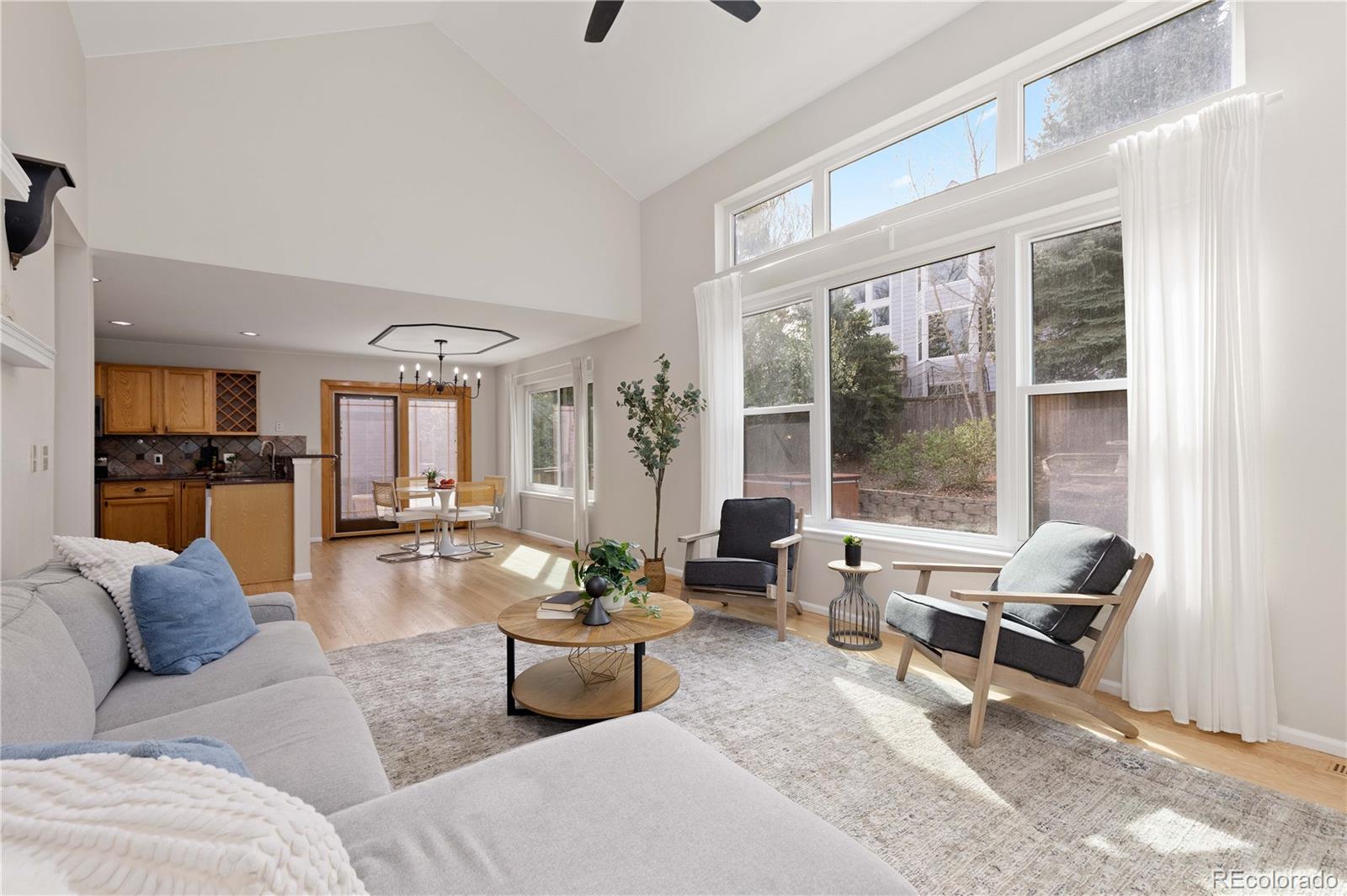 758 Huntington Place Highlands Ranch, CO 80126 - Photo 16 of 46 a living room with furniture and a large window