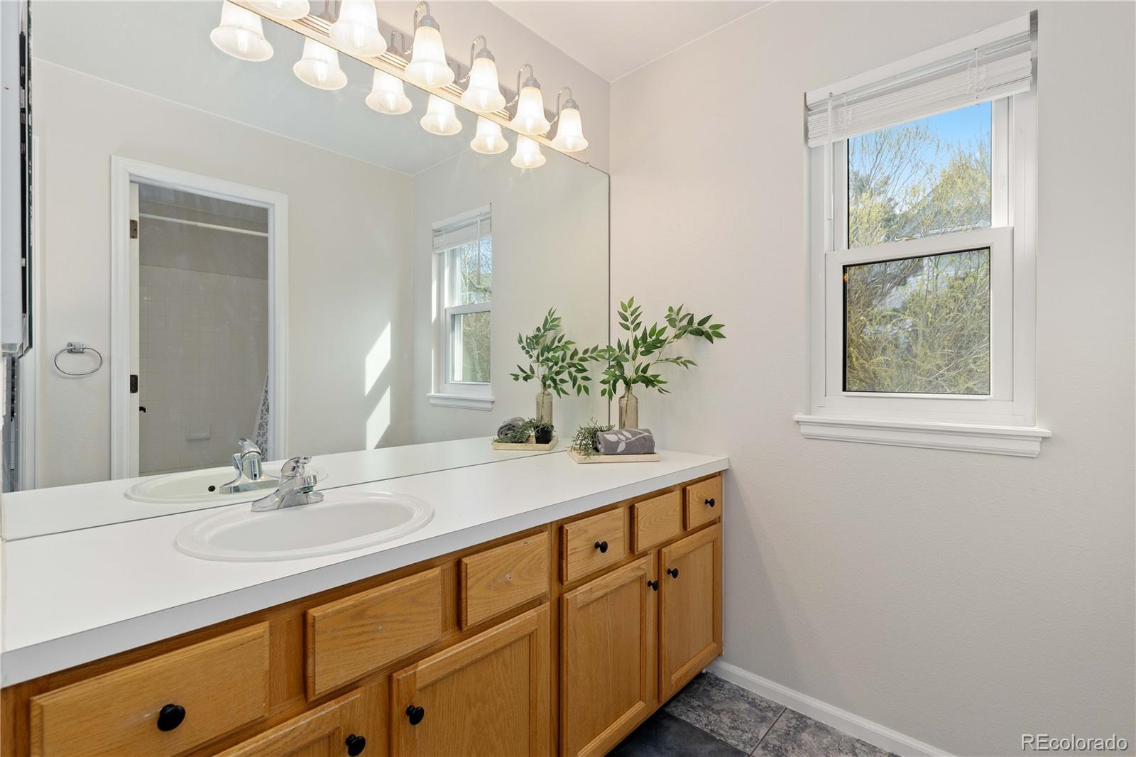 758 Huntington Place Highlands Ranch, CO 80126 - Photo 27 of 46 a bathroom with a sink and a mirror