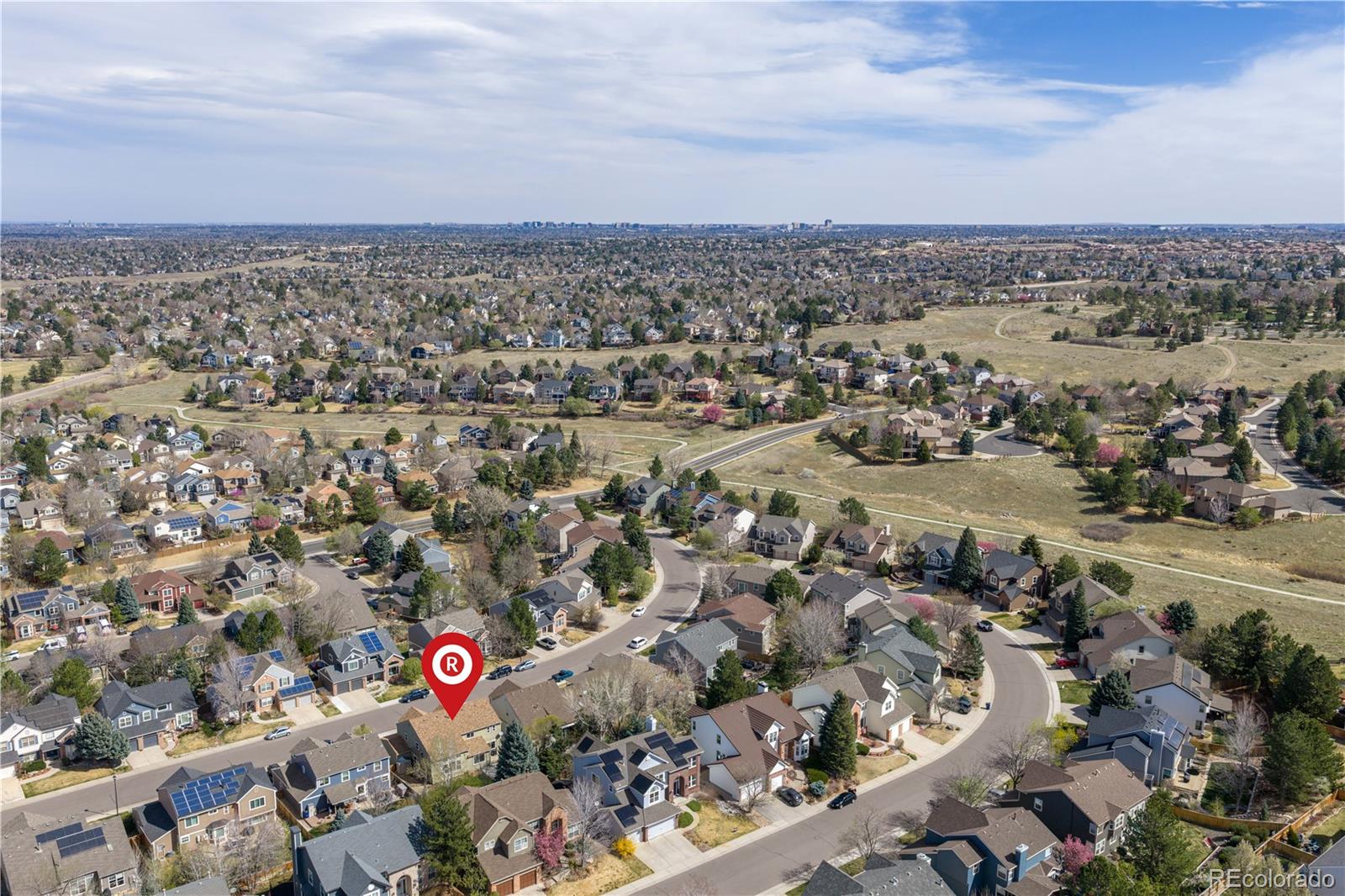 758 Huntington Place Highlands Ranch, CO 80126 - Photo 43 of 46 an aerial view of a city