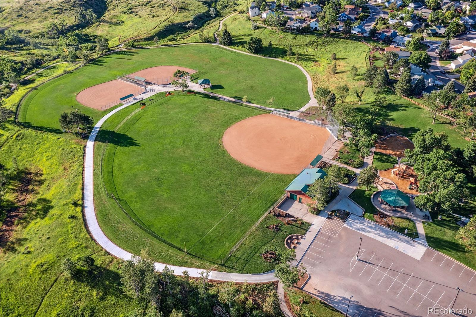 758 Huntington Place Highlands Ranch, CO 80126 - Photo 46 of 46 an aerial view of a swimming pool