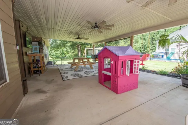 a view of outdoor seating