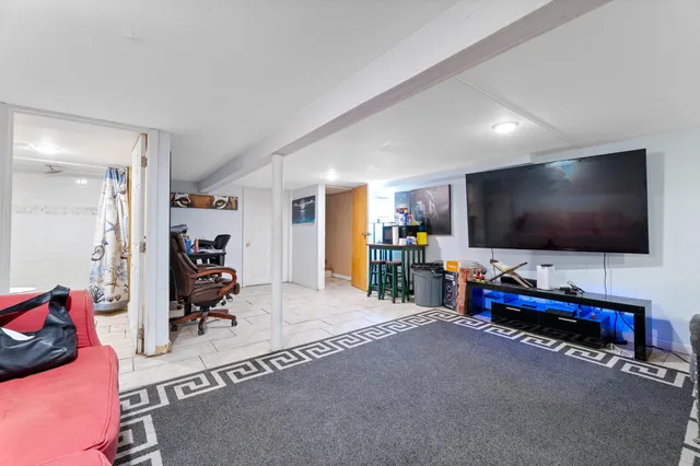 a bed room with a bed and a two bed