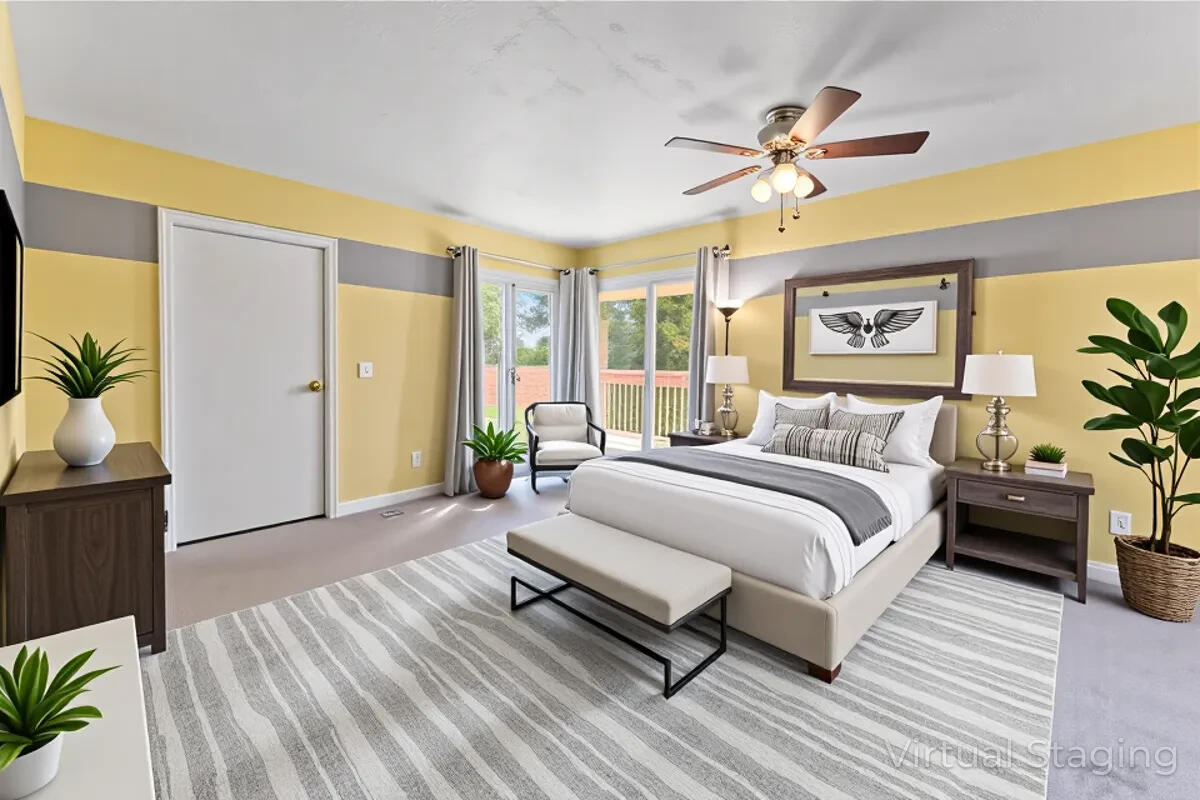 13185 Montecito Road Red Bluff, CA 96080 - Photo 14 of 36 a spacious bedroom with a bed and wooden floor