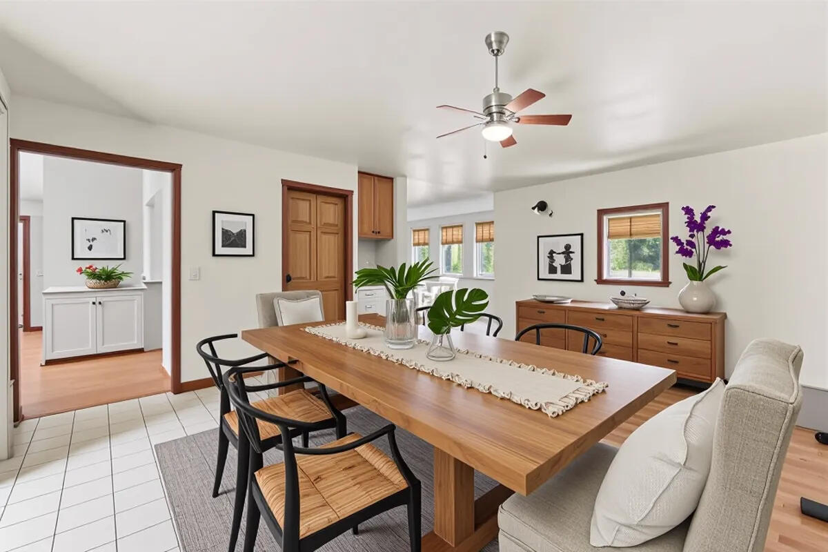 13185 Montecito Road Red Bluff, CA 96080 - Photo 19 of 36 a view of a dining room with furniture and chandelier