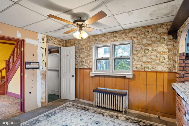 a view of an entrance door of the building