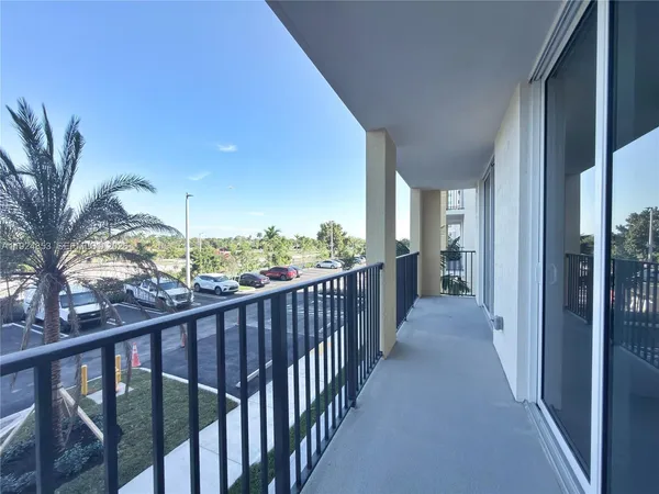 a view of a balcony