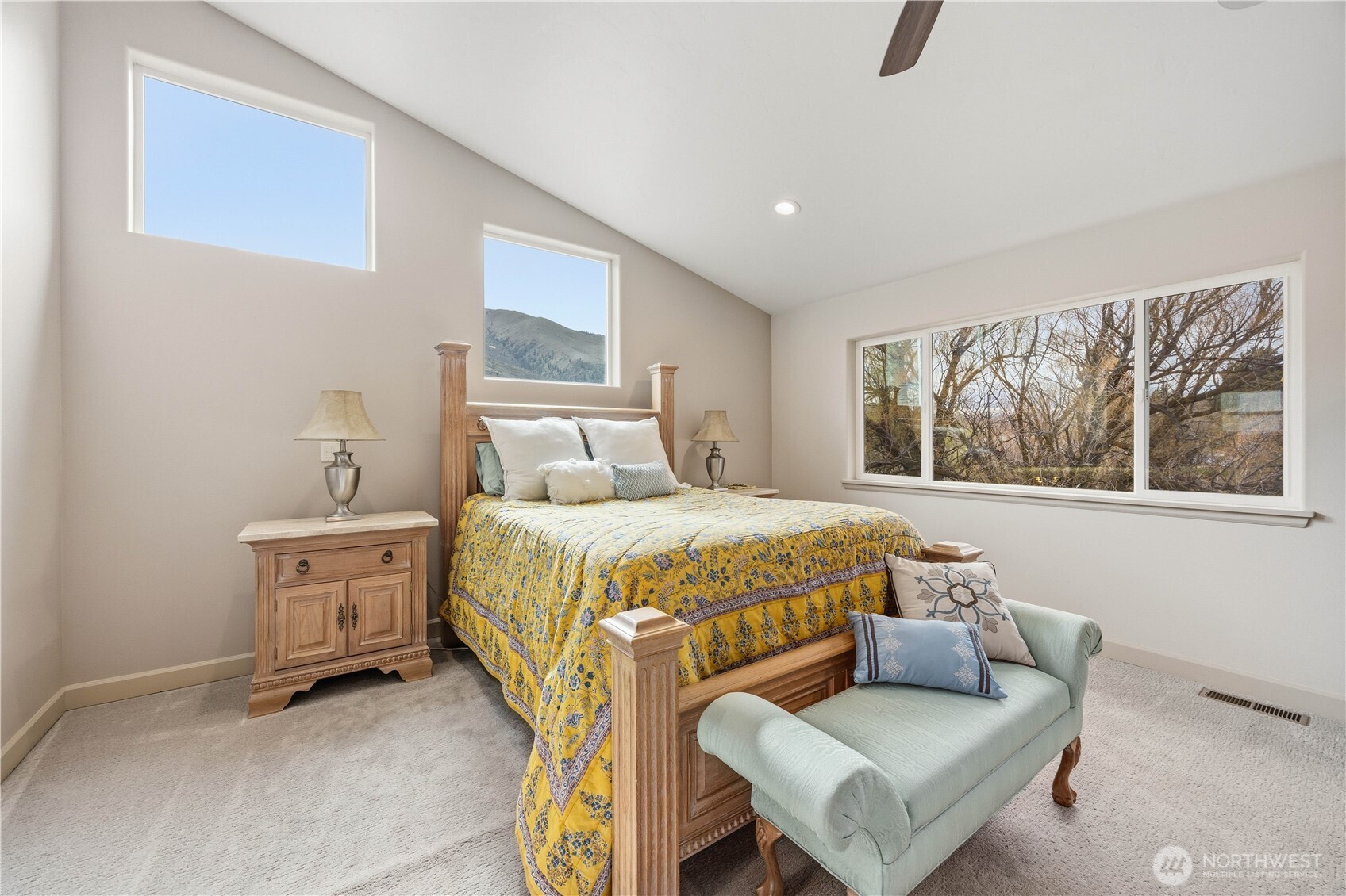 2 Playland Court Orondo, WA 98843 - Photo 12 of 40 a bedroom with a bed and wooden floor