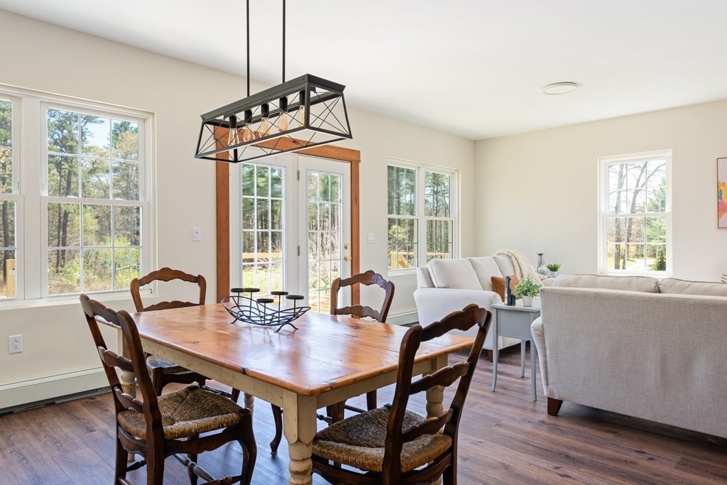 249 Blackmore Pond Road Wareham, MA 02576 - Photo 15 of 41 a view of a dining room with furniture window and outside view