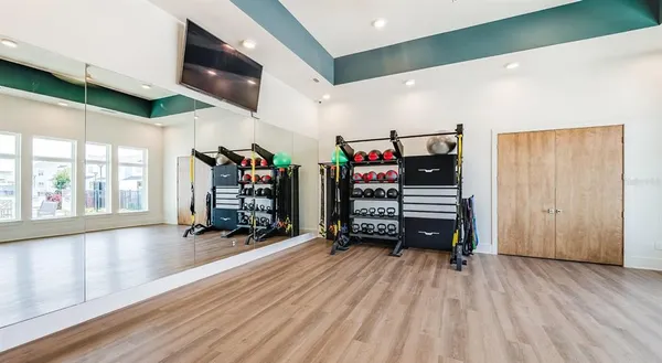 a room with lots of storage and utility