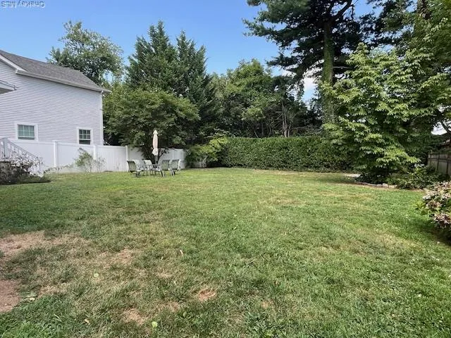 a view of a trees with a yard