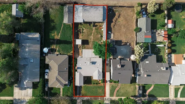 an aerial view of multiple house