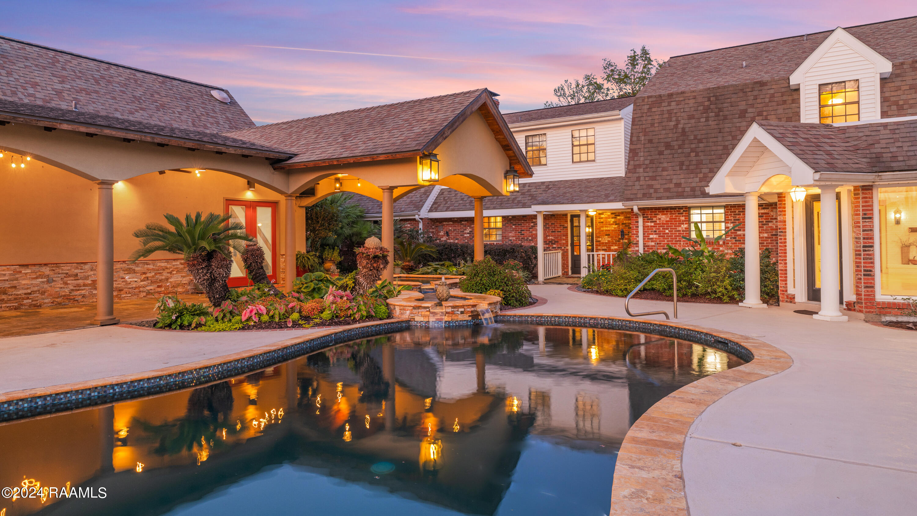 120 Kimball Drive Lafayette, LA 70508 - Photo 43 of 51 Pool, Home, and Game Room Twilight