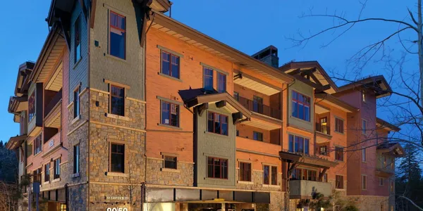 a front view of a building