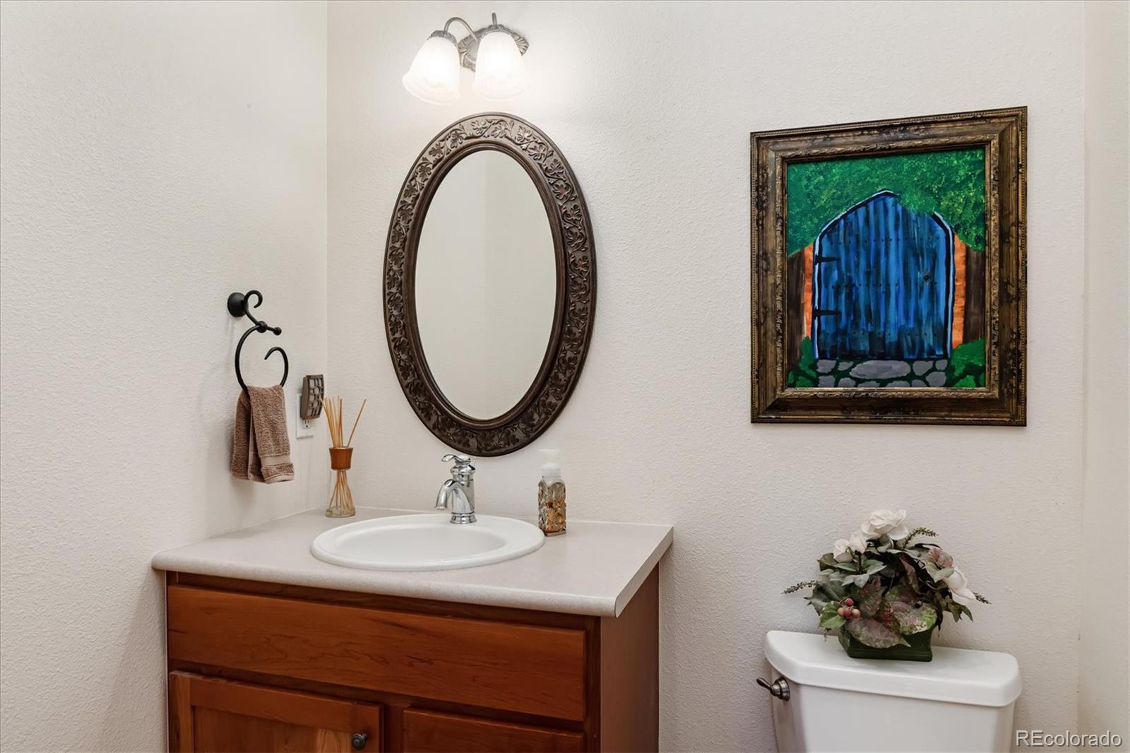 12080 Summit Ridge Road Parker, CO 80138 - Photo 20 of 39 a bathroom with a sink and a mirror
