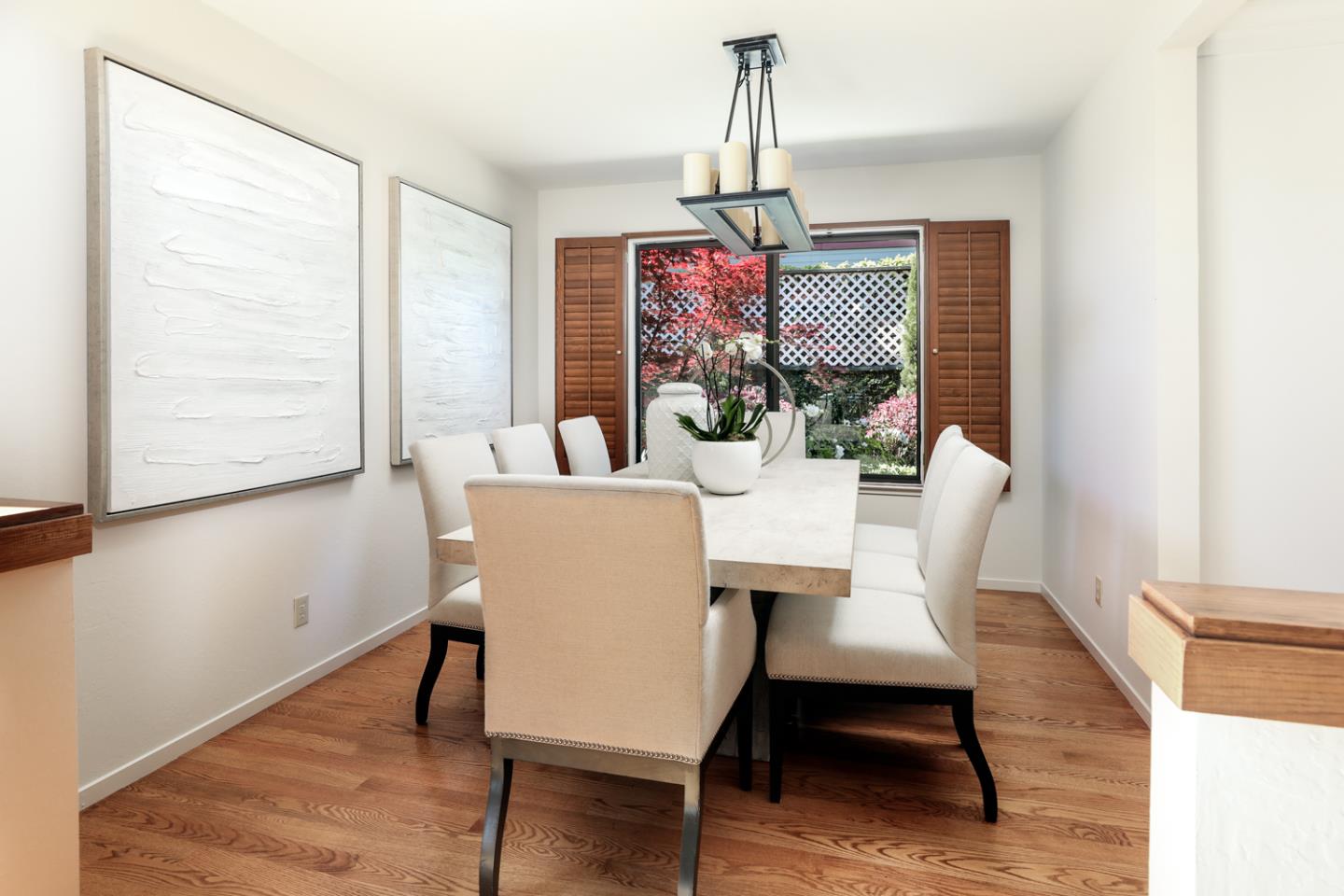 1145 Pine Street Menlo Park, CA 94025 - Photo 4 of 25 a view of a dining room with furniture window and wooden floor