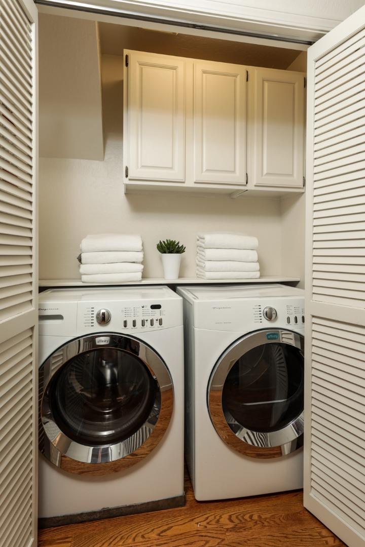 1145 Pine Street Menlo Park, CA 94025 - Photo 10 of 25 a utility room with sink dryer and washer