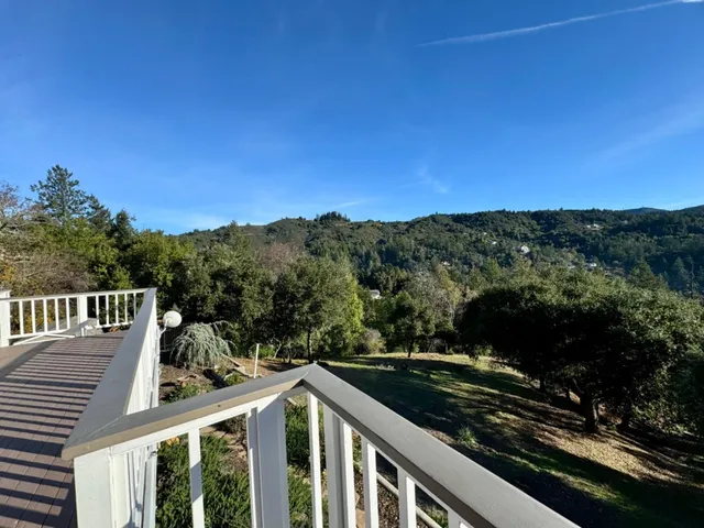 a view of city from balcony