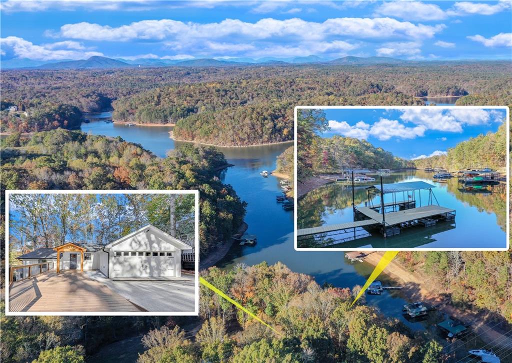 3584 Ridge Drive Gainesville, GA 30501 - Photo 1 of 1 Drone / aerial view featuring Lake Lanier and mountain view