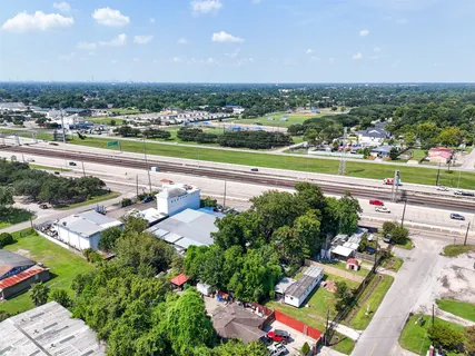 an aerial view of a city