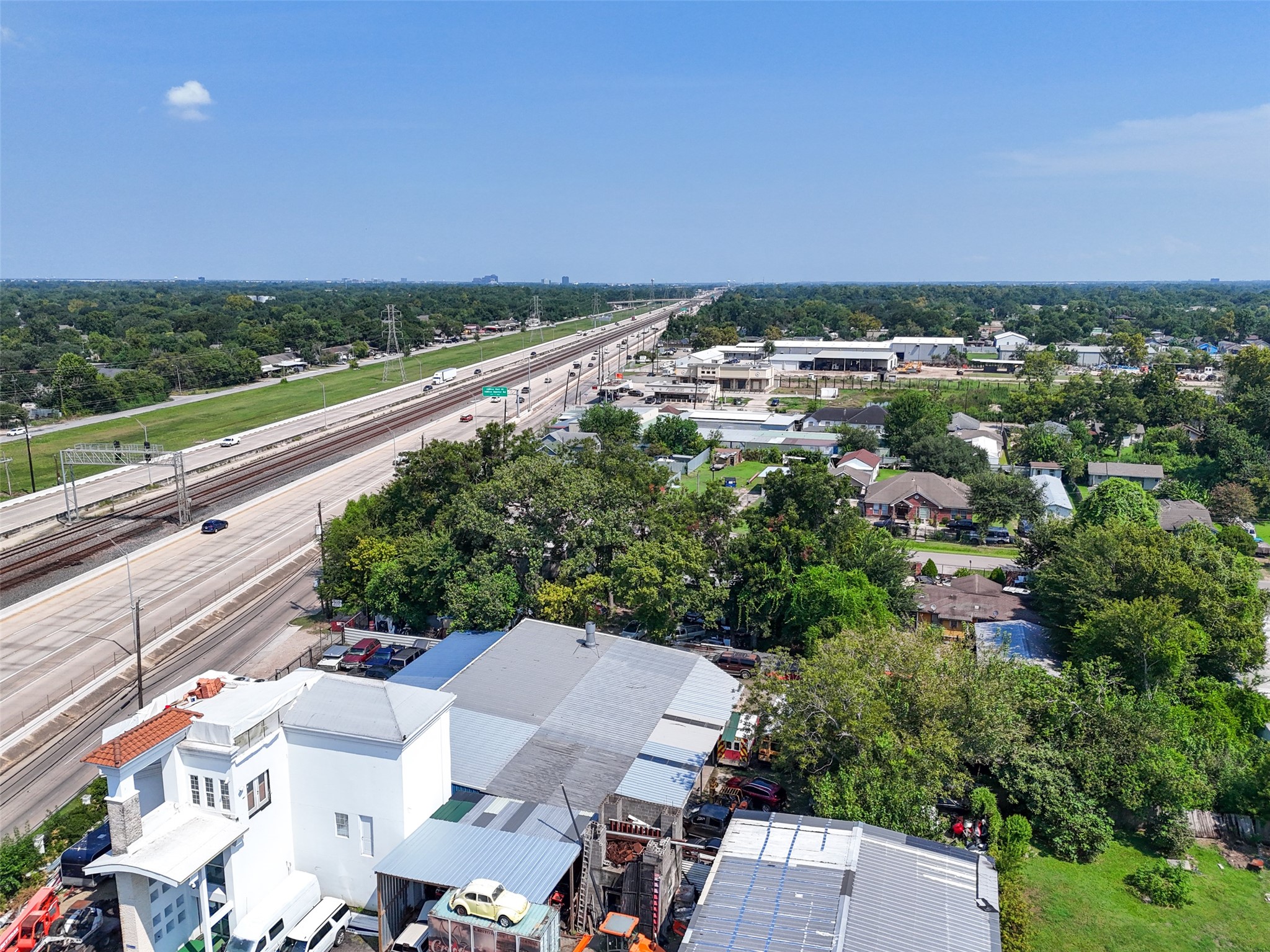 11110 East Hardy Road Houston, TX 77093 - Photo 4 of 18 an aerial view of a city with lots of residential buildings