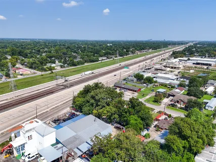 an aerial view of a city