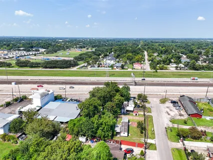 an aerial view of a city