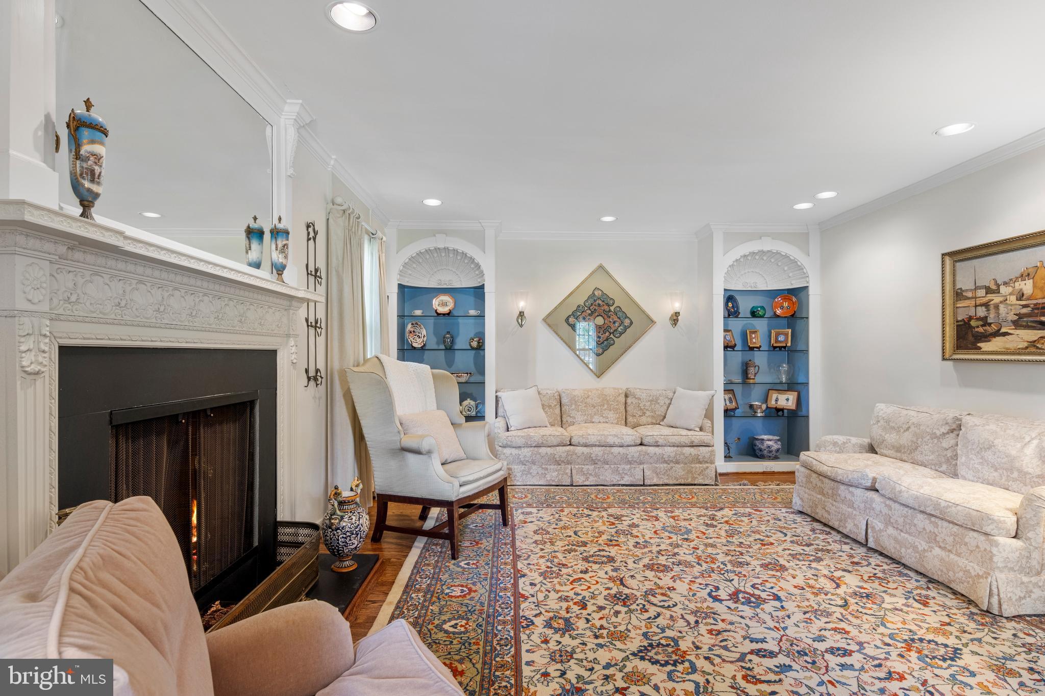 931 Hollow Road Wayne, PA 19087 - Photo 8 of 41 a living room with furniture and a fireplace