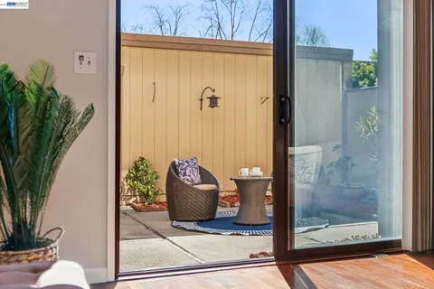 a view of a entryway with flower pots