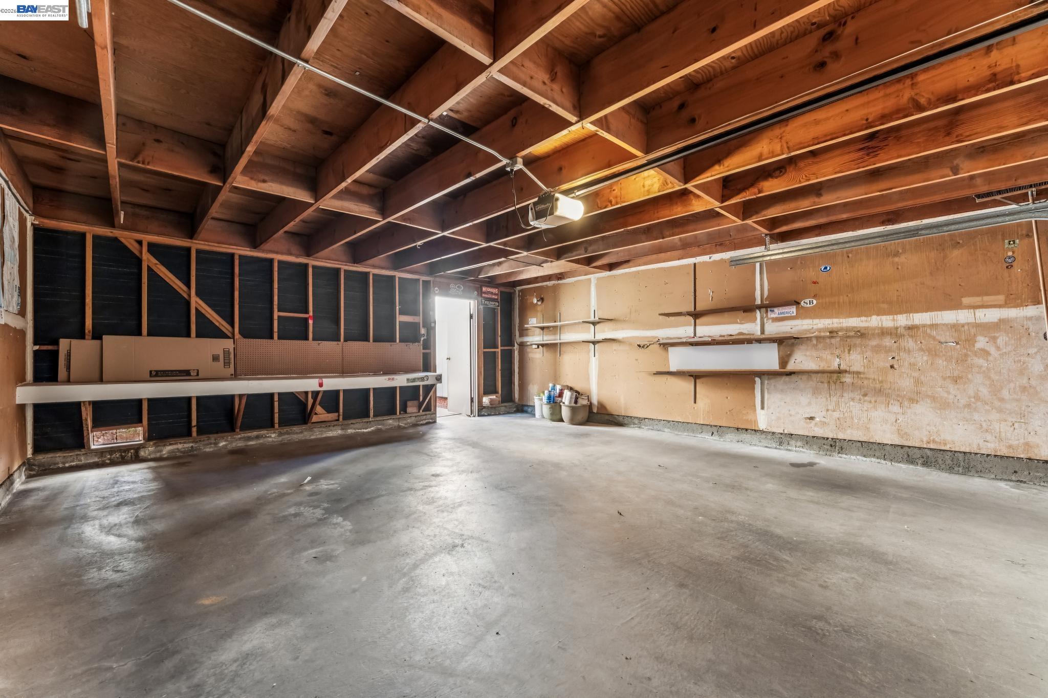 1149 Bismarck Lane Alameda, CA 94502 - Photo 42 of 57 a view of an empty room with wooden roof