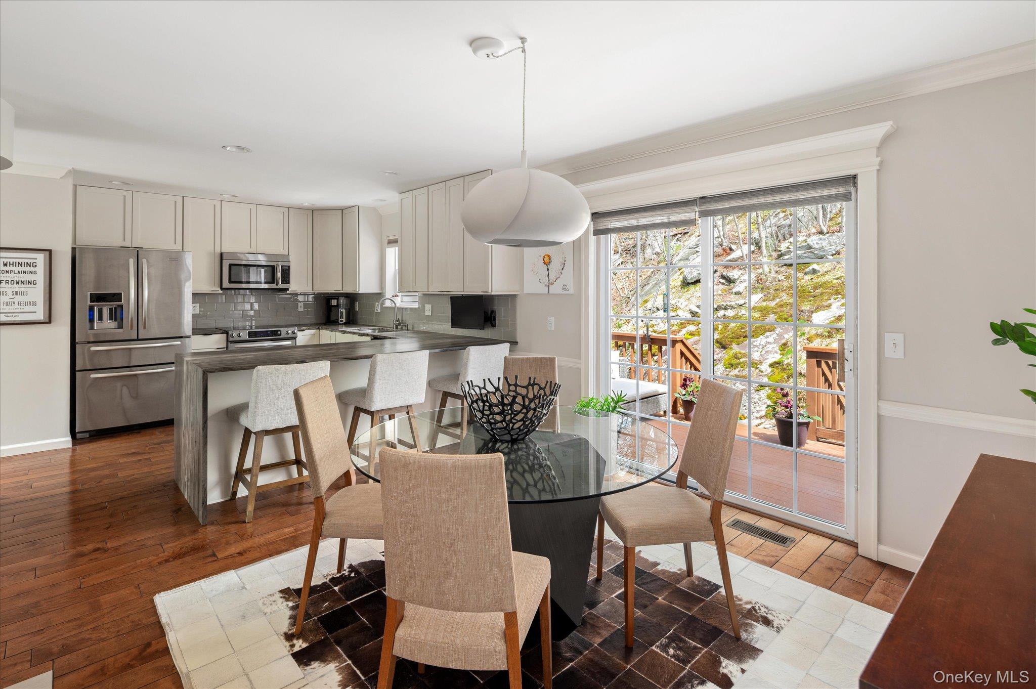 75 Park Rd Extension Goldens Bridge, NY 10526 - Photo 9 of 26 Dining Area / Kitchen w/ access to Back Deck