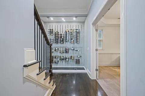 a view of entryway with wooden floor