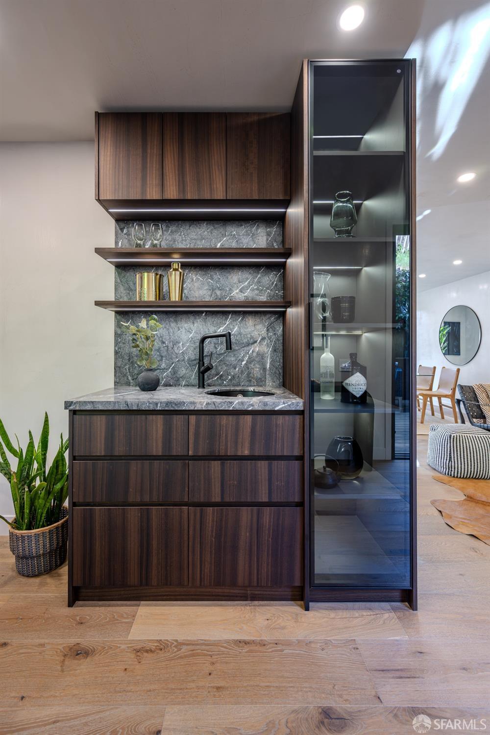 45 Turquoise Way San Francisco, CA 94131 - Photo 19 of 87 a kitchen with a refrigerator and wooden floor