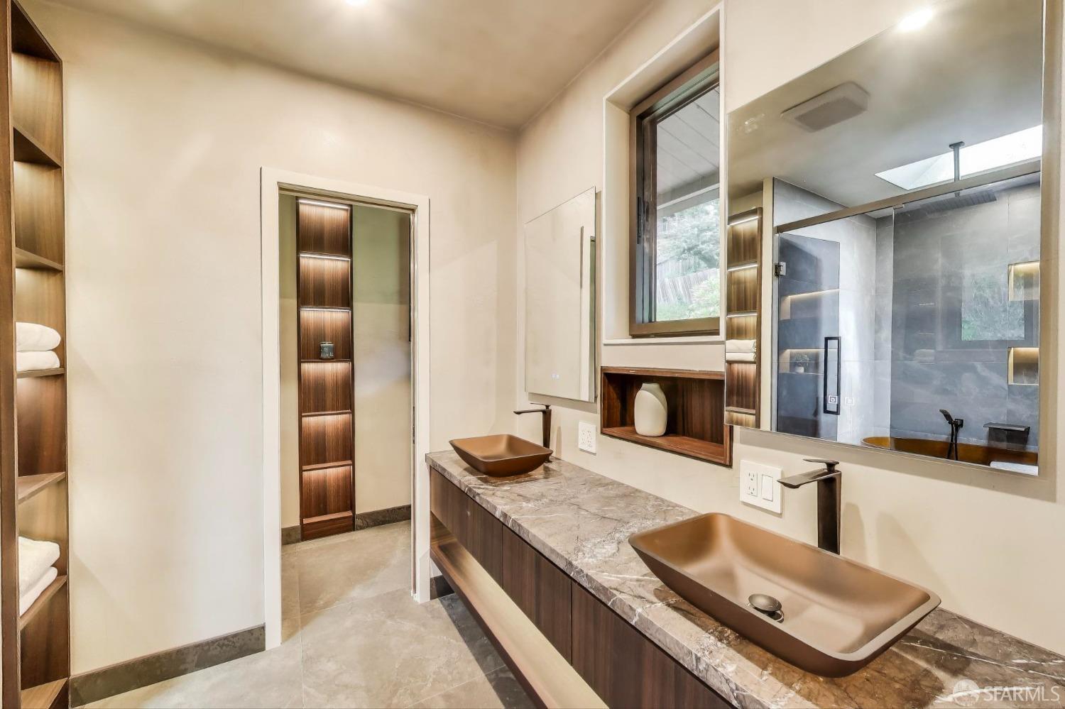 45 Turquoise Way San Francisco, CA 94131 - Photo 33 of 87 a living room with granite countertop furniture and a fireplace