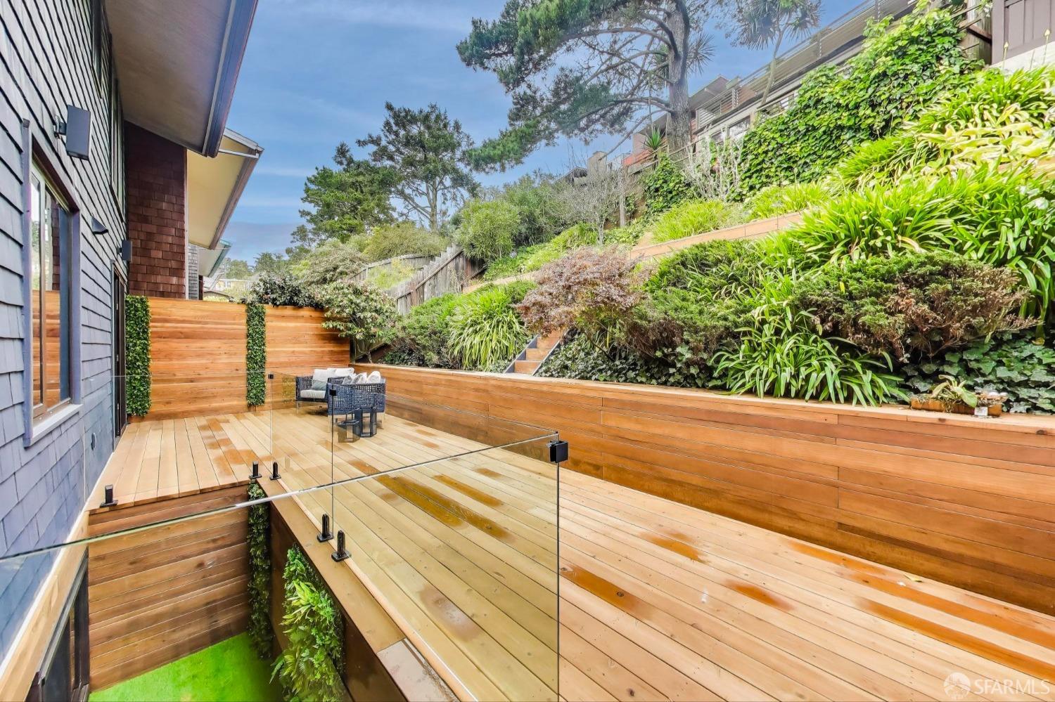 45 Turquoise Way San Francisco, CA 94131 - Photo 68 of 87 a view of balcony with wooden floor and fence