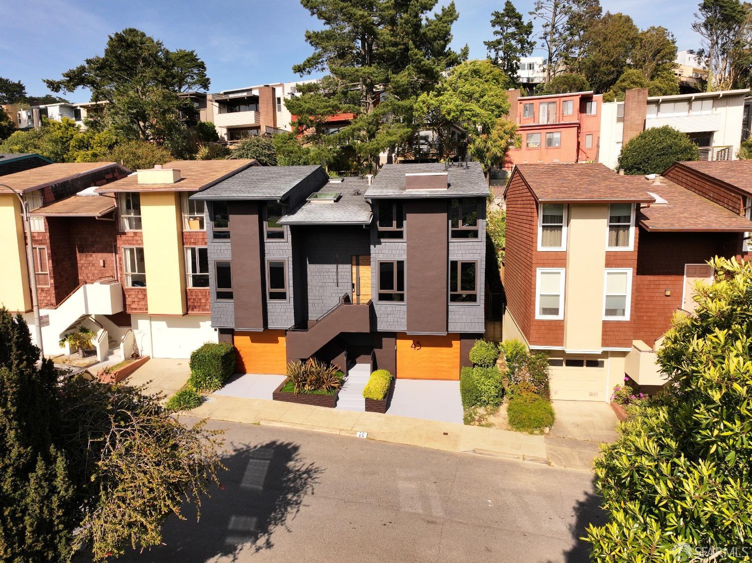 45 Turquoise Way San Francisco, CA 94131 - Photo 71 of 87 a view of a house with a yard patio and sitting area
