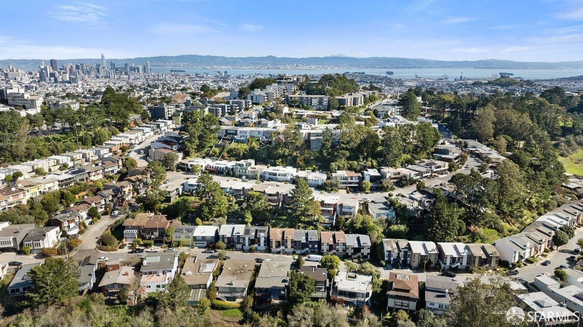 45 Turquoise Way San Francisco, CA 94131 - Photo 77 of 87 an aerial view of a city with lots of residential buildings