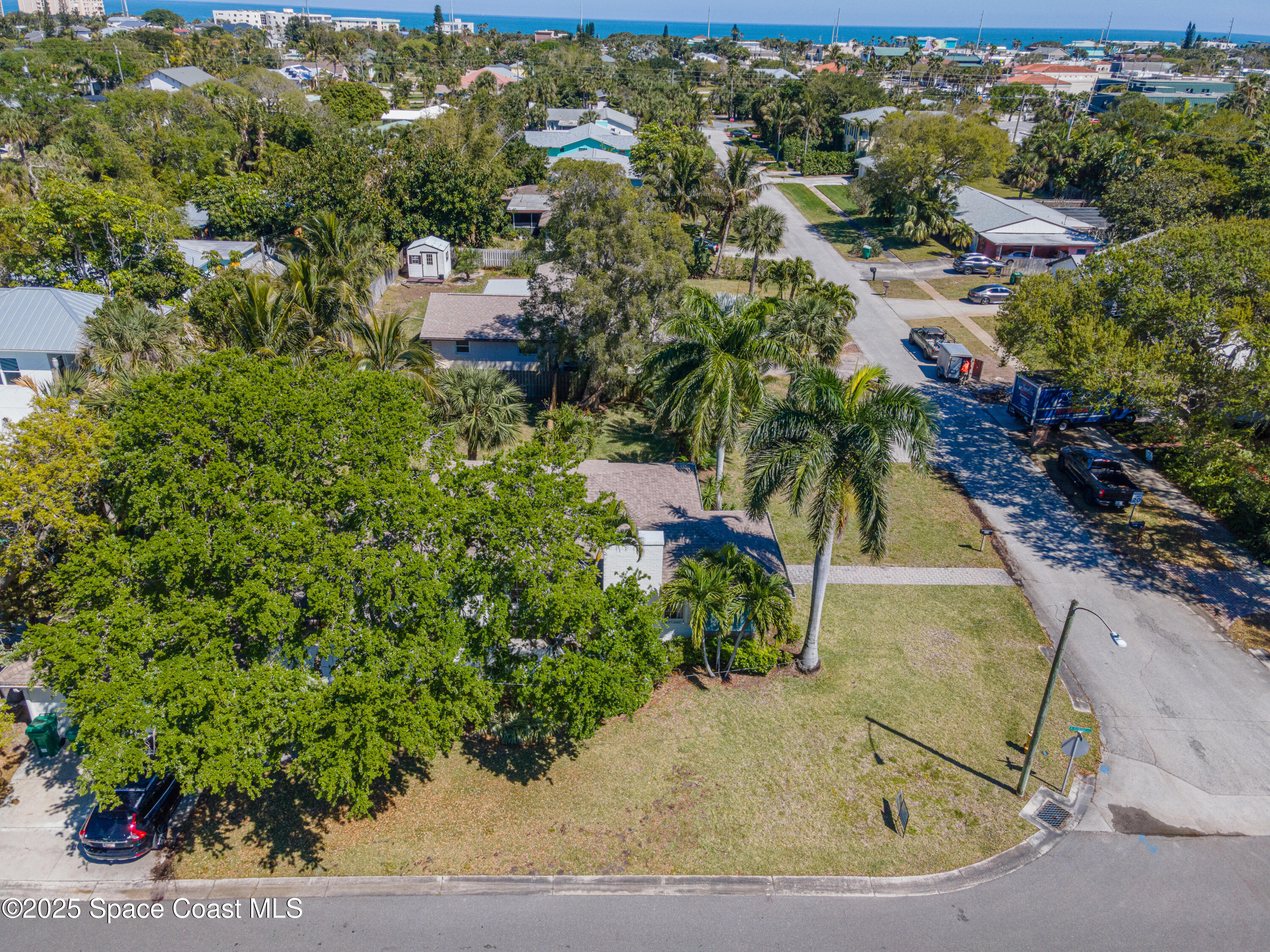 346 3rd Avenue Indialantic, FL 32903 - Photo 29 of 47 an aerial view of residential house with outdoor space