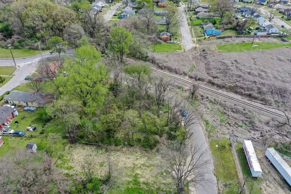 a view of a yard with plants
