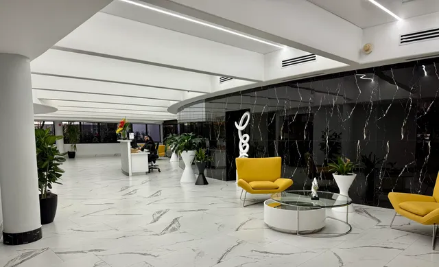 a living room with furniture and a couch