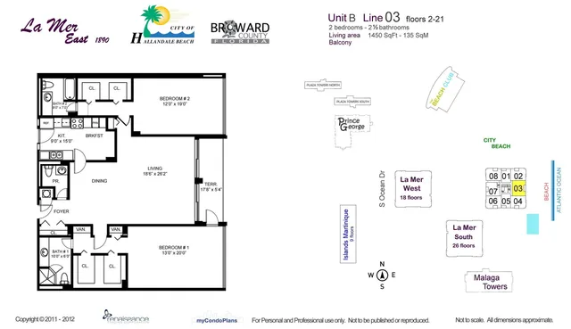 $4,500 | 1890 South Ocean Drive, Unit 703, Hallandale Beach, FL 33009