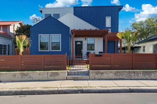 a front view of a house