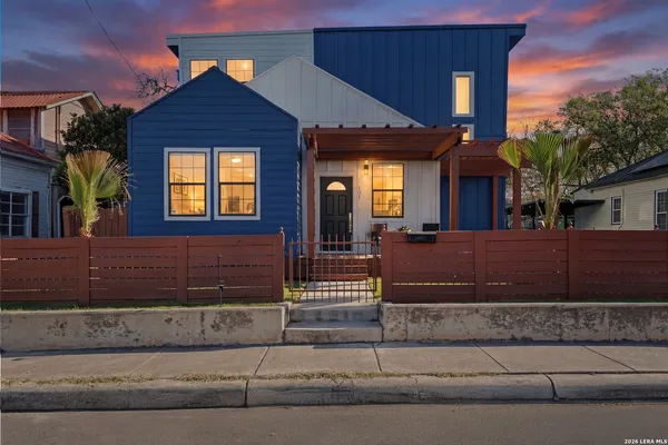 a front view of a house