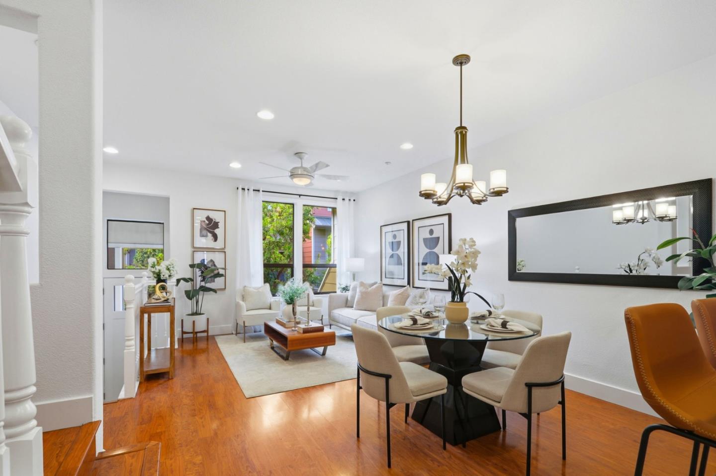 4206 Rickeys Way, Unit C Palo Alto, CA 94306 - Photo 13 of 44 a view of a dining room with furniture and wooden floor