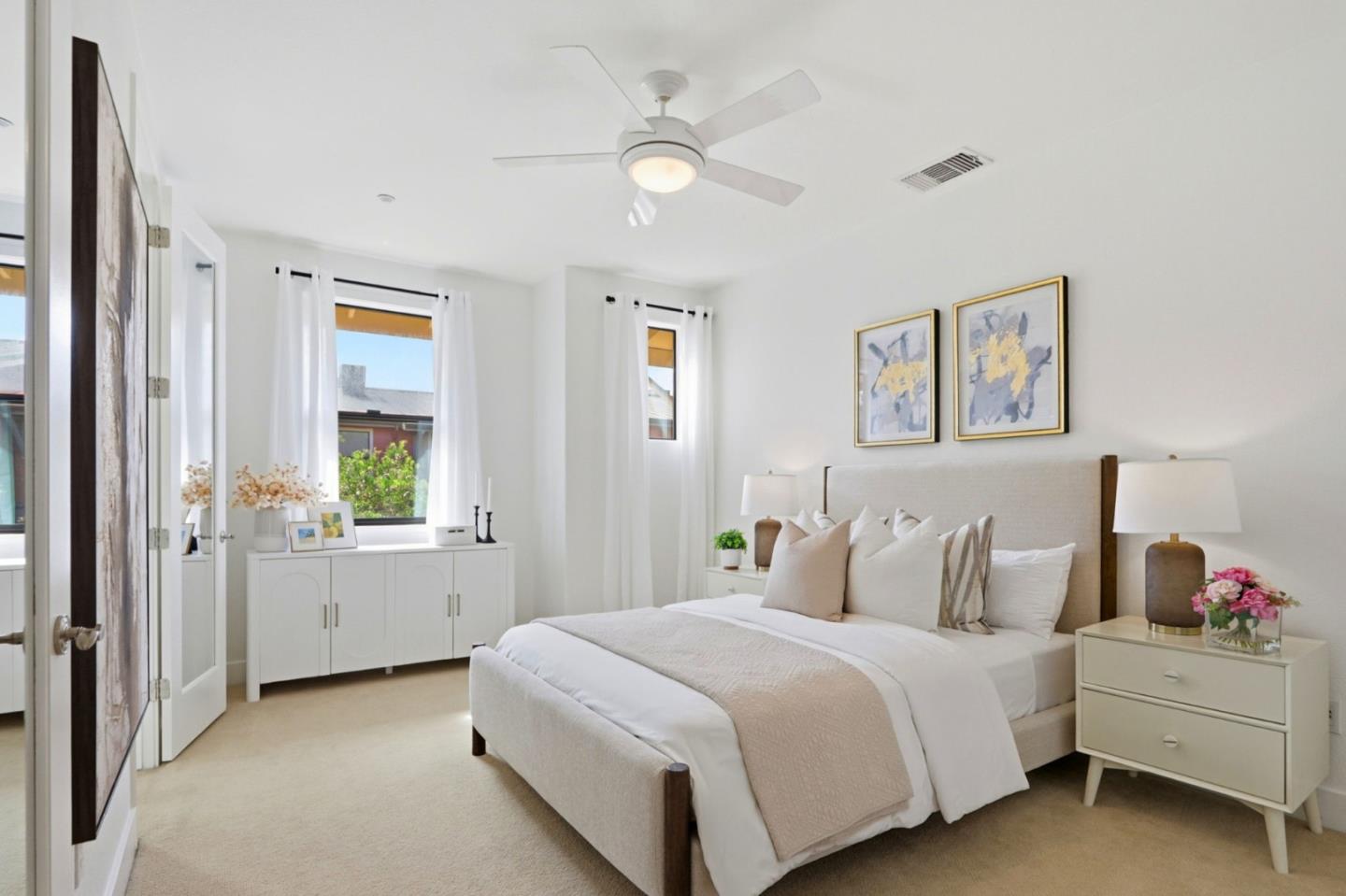 4206 Rickeys Way, Unit C Palo Alto, CA 94306 - Photo 17 of 44 a spacious bedroom with a bed and a window