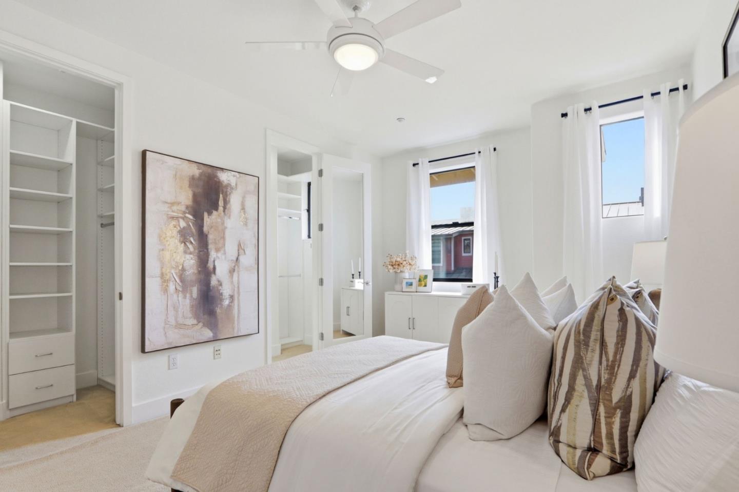 4206 Rickeys Way, Unit C Palo Alto, CA 94306 - Photo 18 of 44 a bedroom with a large bed and a window