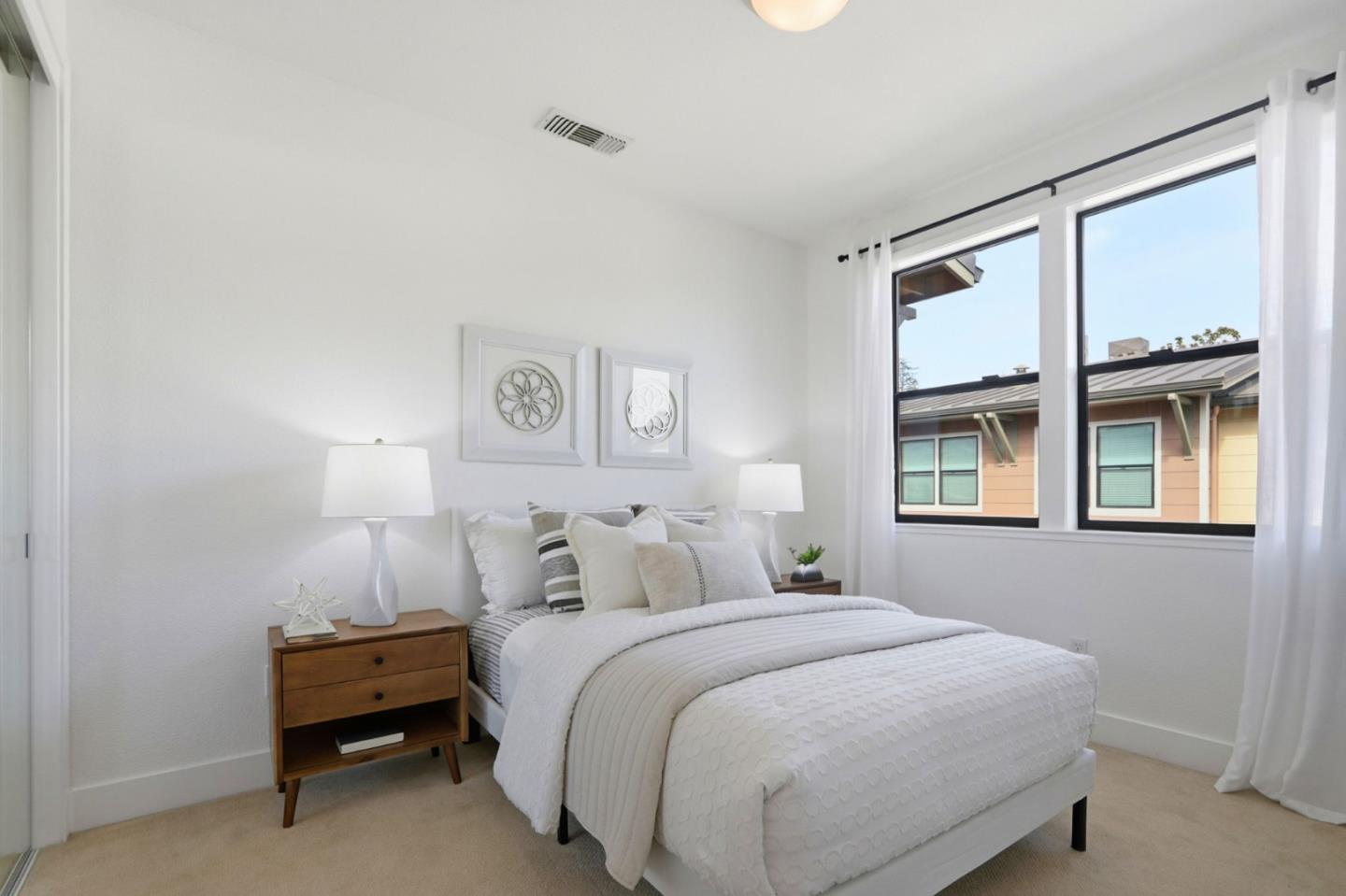 4206 Rickeys Way, Unit C Palo Alto, CA 94306 - Photo 20 of 44 a bedroom with a bed and a window