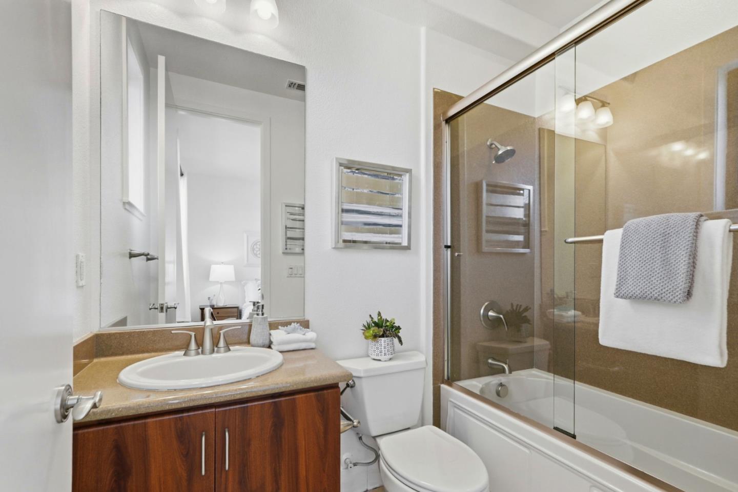 4206 Rickeys Way, Unit C Palo Alto, CA 94306 - Photo 28 of 44 a bathroom with a sink toilet tub and shower