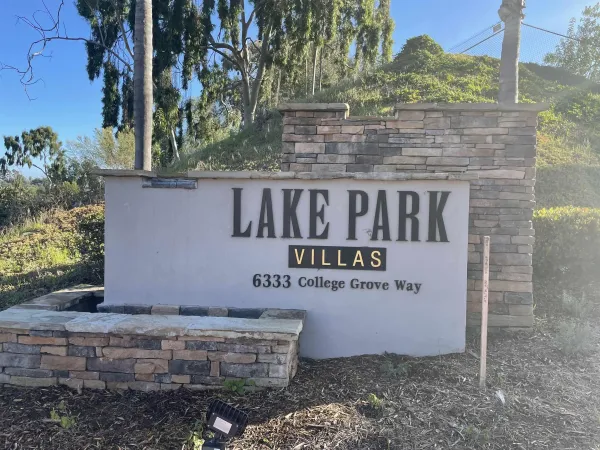 a sign on the side of a building