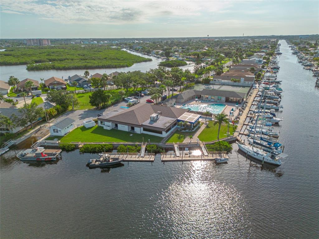 4415 Marine Parkway New Port Richey, FL 34652 - Photo 51 of 61 an aerial view of a tennis ground with a city view